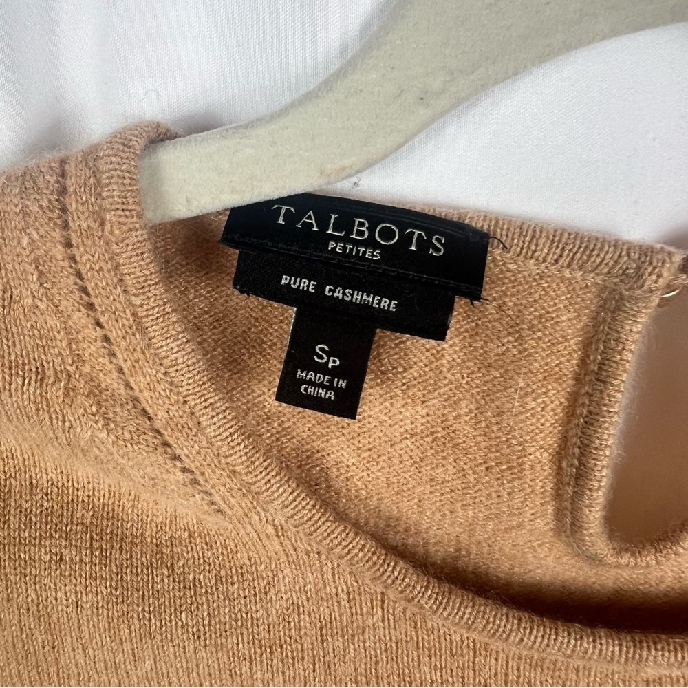 Talbots Camel Pure Cashmere Sweater - Picture 3 of 7